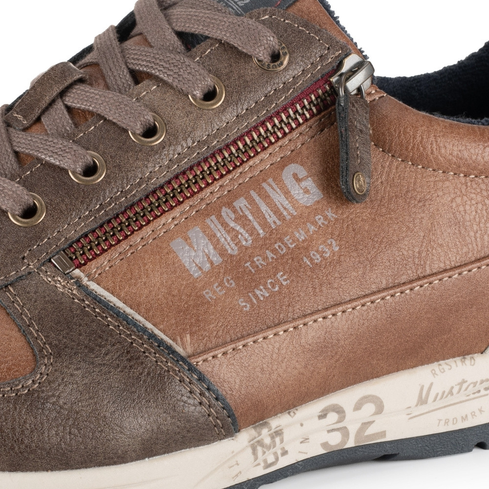 detail Pánské polobotky MUSTANG 4106306-301 hnědá W4