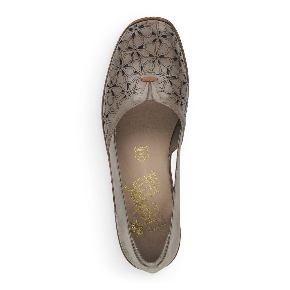 detail Dámské baleríny RIEKER RIE-10100462-S3 béžová