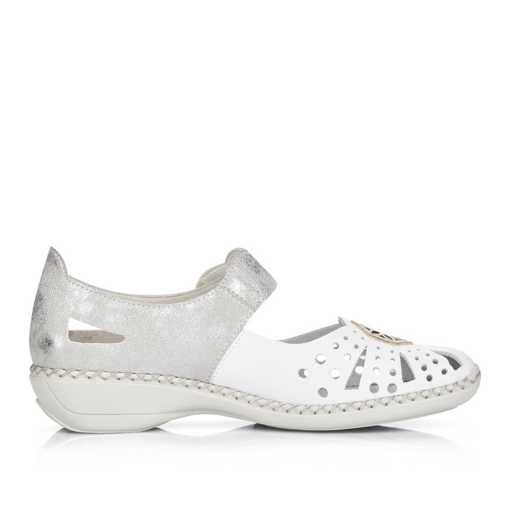 detail Dámské polobotky RIEKER 41368-80 bílá S5