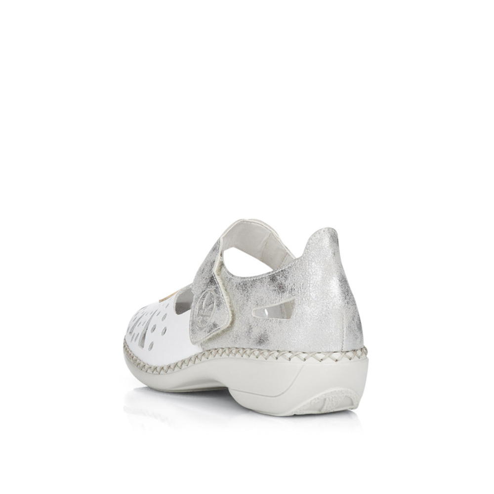 detail Dámské polobotky RIEKER 41368-80 bílá S5