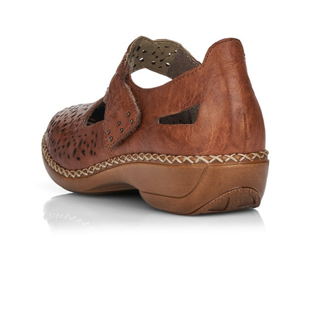 detail Dámské polobotky RIEKER 41397-22 hnědá S2