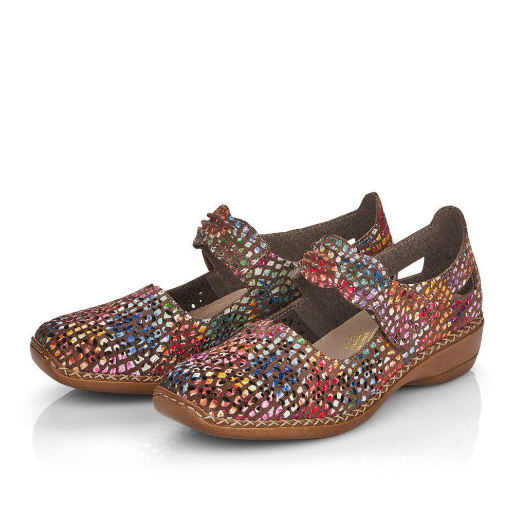 detail Dámské polobotky RIEKER 413G7-90 multicolor S2