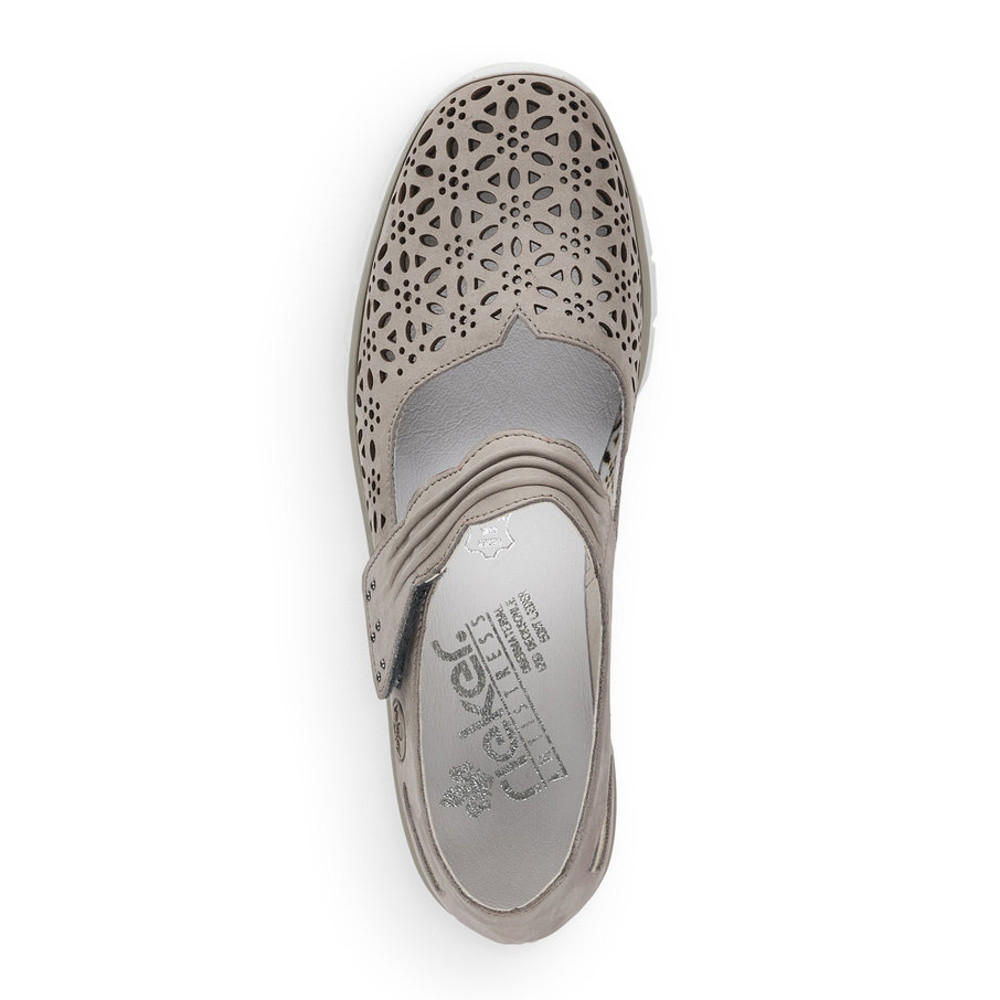 detail Dámské polobotky RIEKER 537G7-40 šedá S4