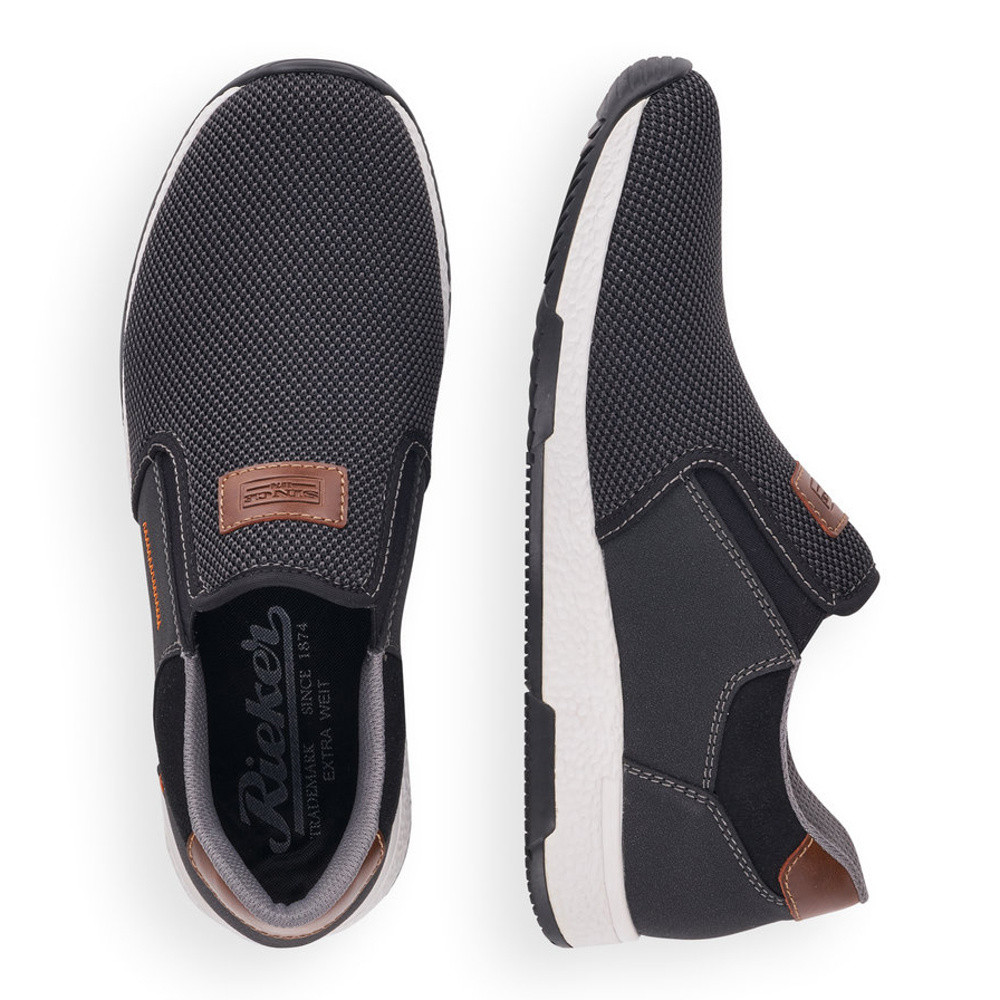 detail Pánské mokasíny RIEKER B3450-00 černá S5