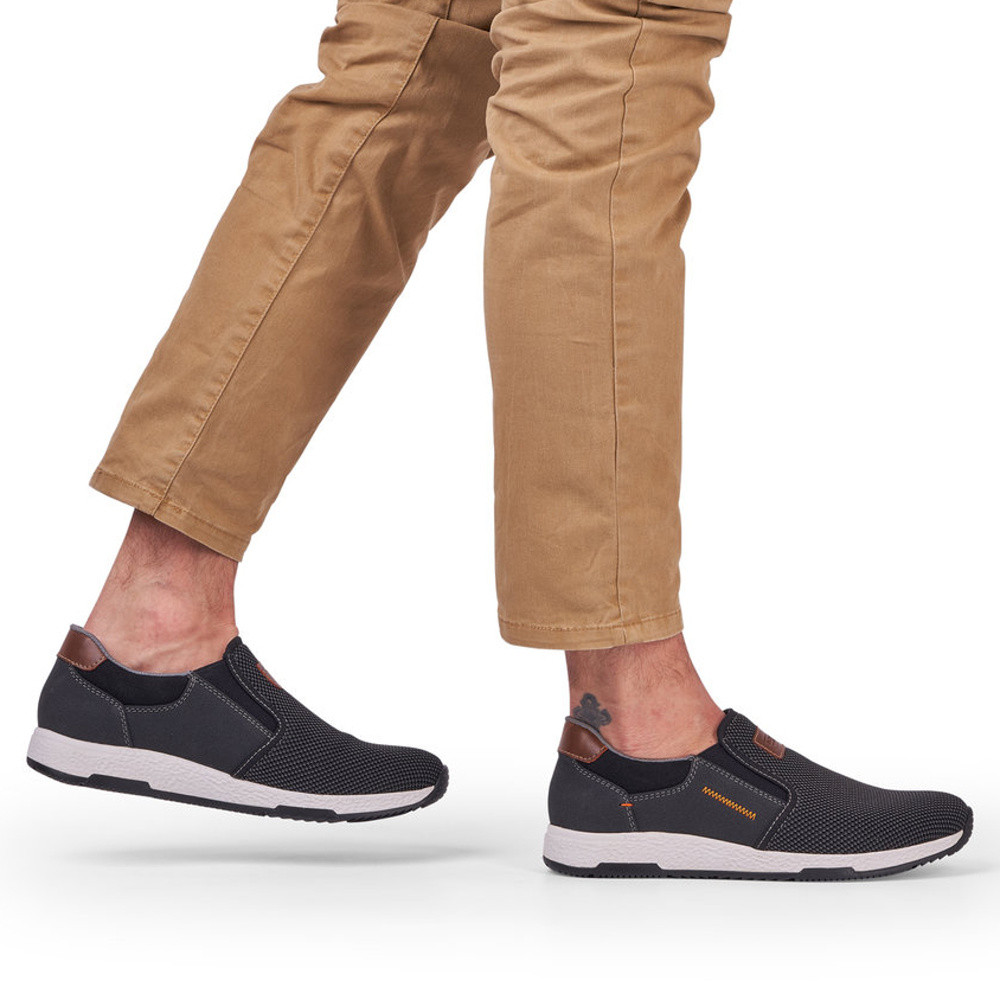 detail Pánské mokasíny RIEKER B3450-00 černá S5