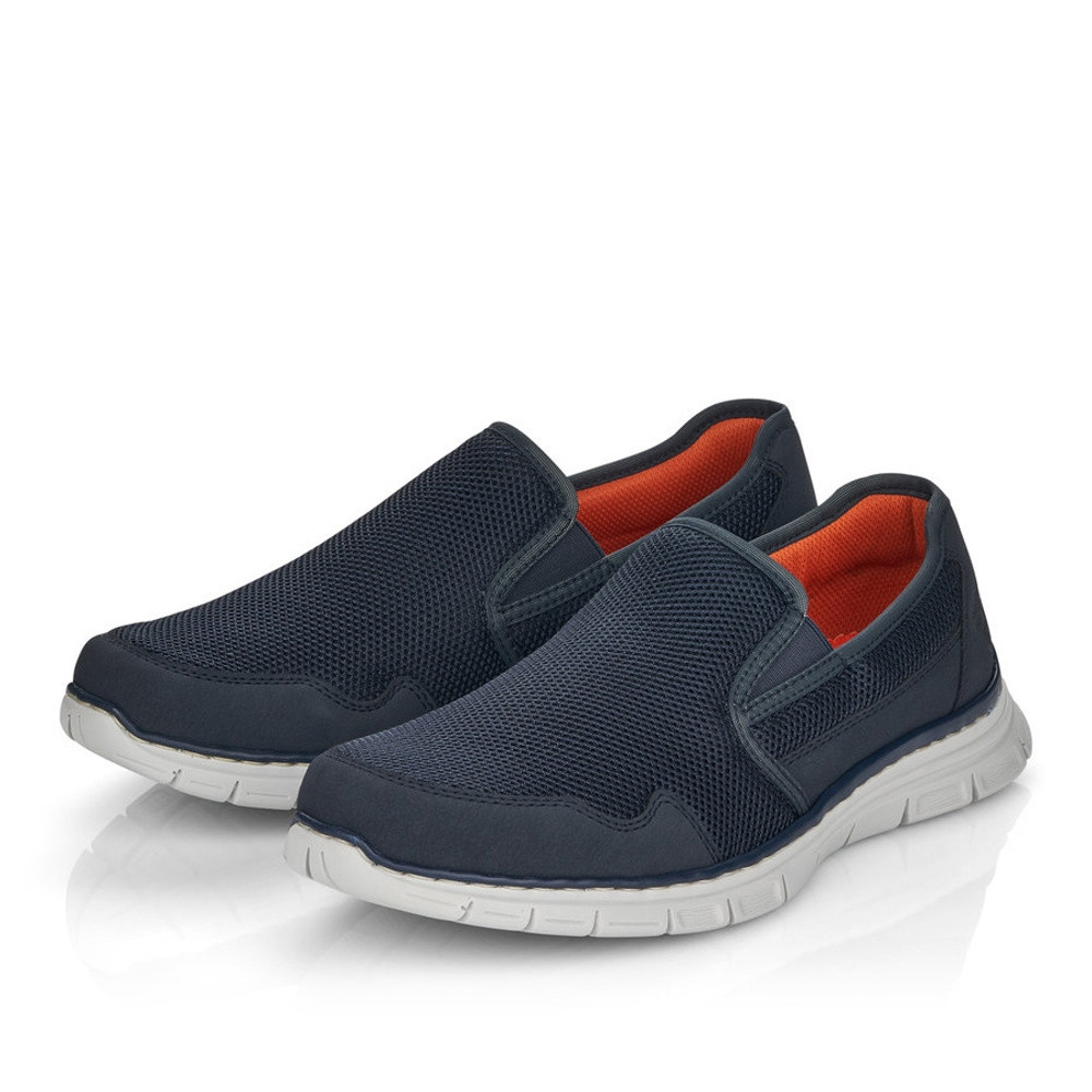 detail Pánské mokasíny RIEKER B4862-14 modrá S1