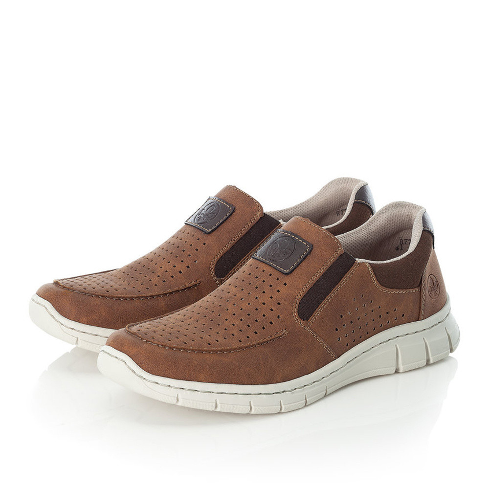 detail Pánské mokasíny RIEKER RIE-10100584-S1 hnědá