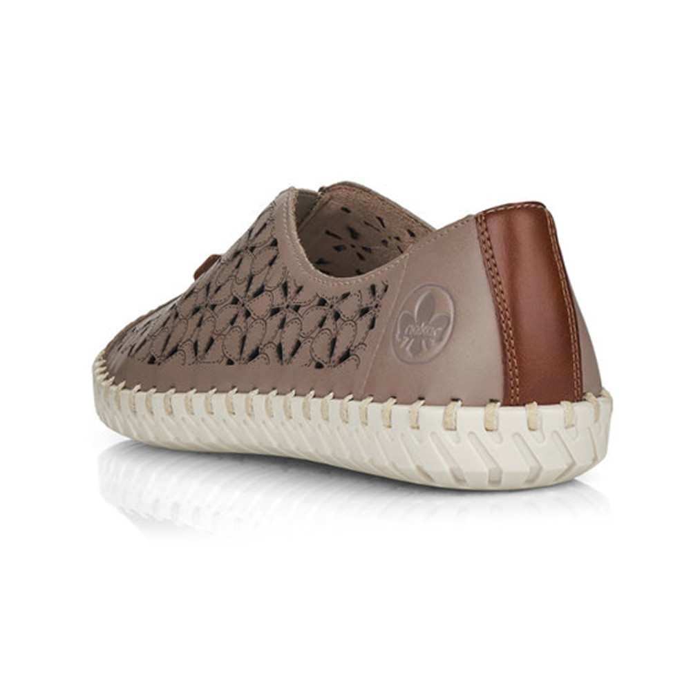 detail Dámské mokasíny RIEKER RIE-10100643-S1 béžová