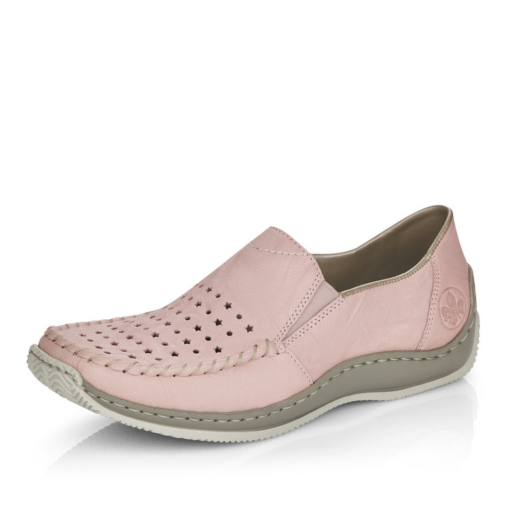 detail Dámské mokasíny RIEKER RIE-10100647-S2 růžová