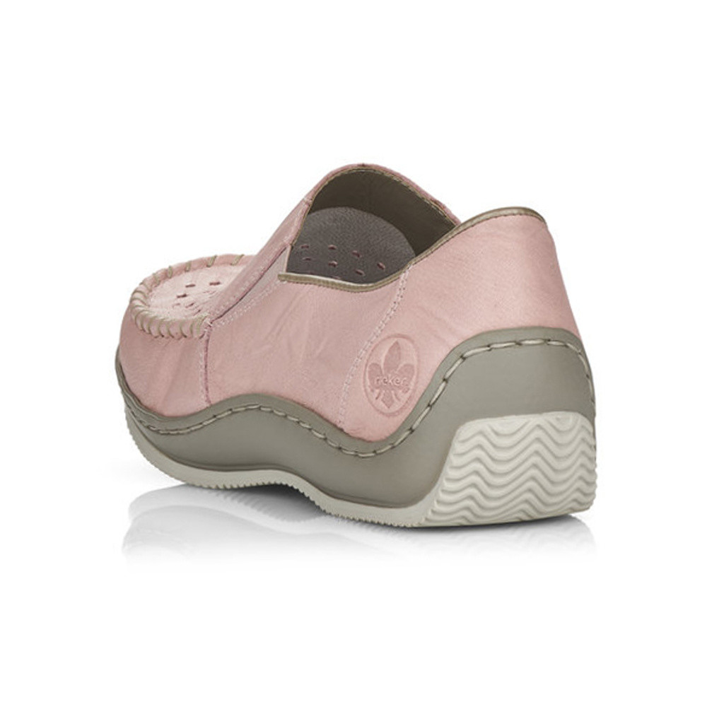 detail Dámské mokasíny RIEKER RIE-10100647-S2 růžová