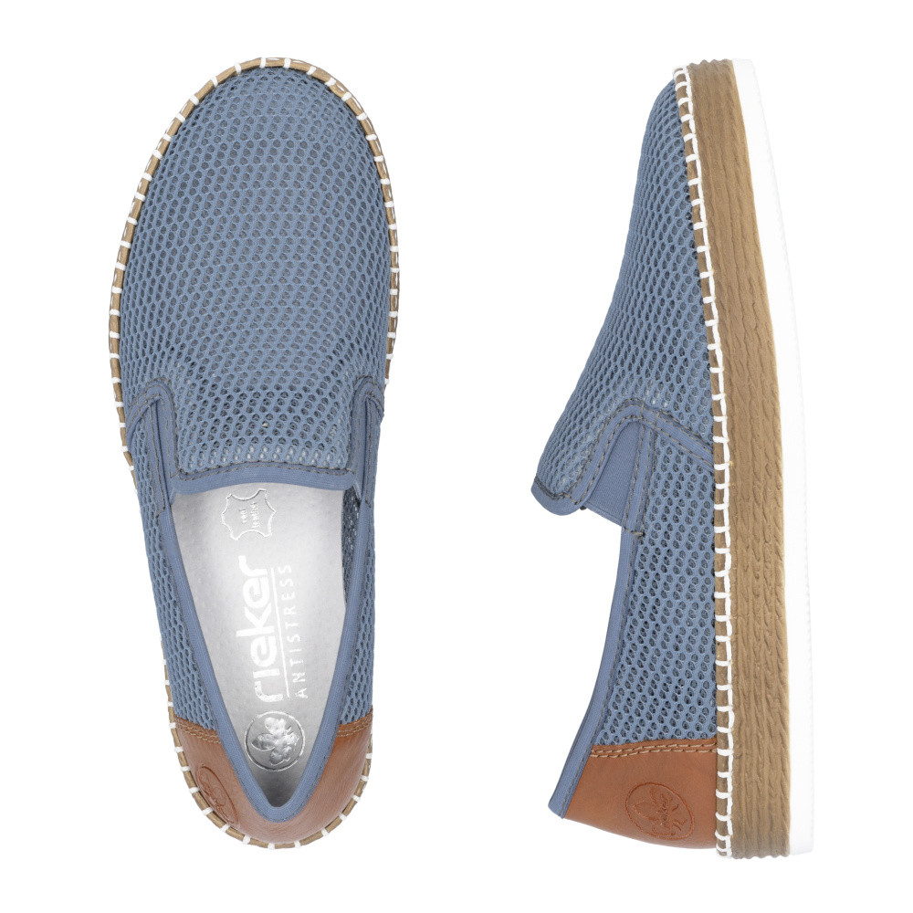detail Dámské mokasíny RIEKER L7873-12 modrá S6