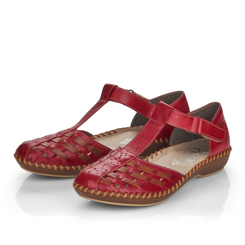 detail Dámské polobotky RIEKER RIE-10100697-S1 červená