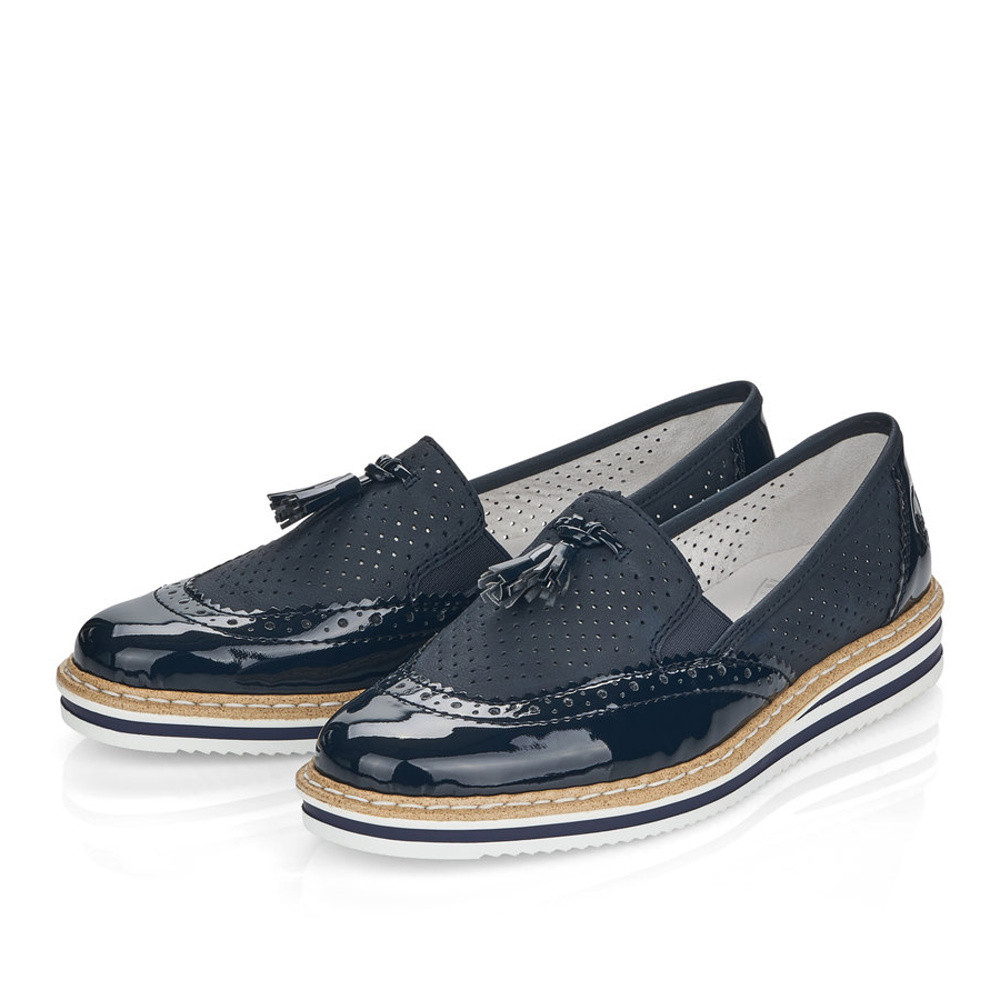 detail Dámské mokasíny RIEKER RIE-10100713-S1 modrá