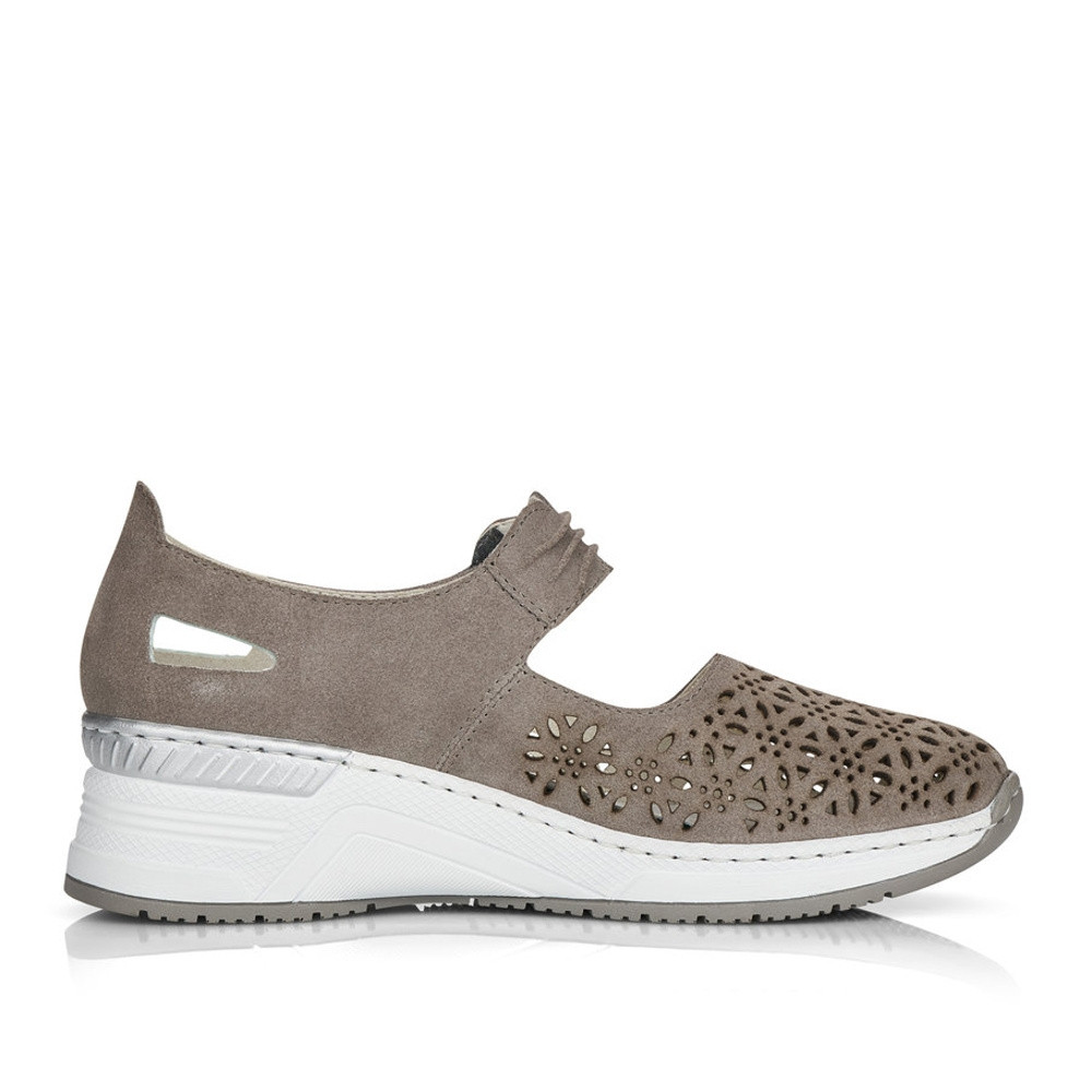 detail Dámské baleríny RIEKER N4367-42 šedá S3