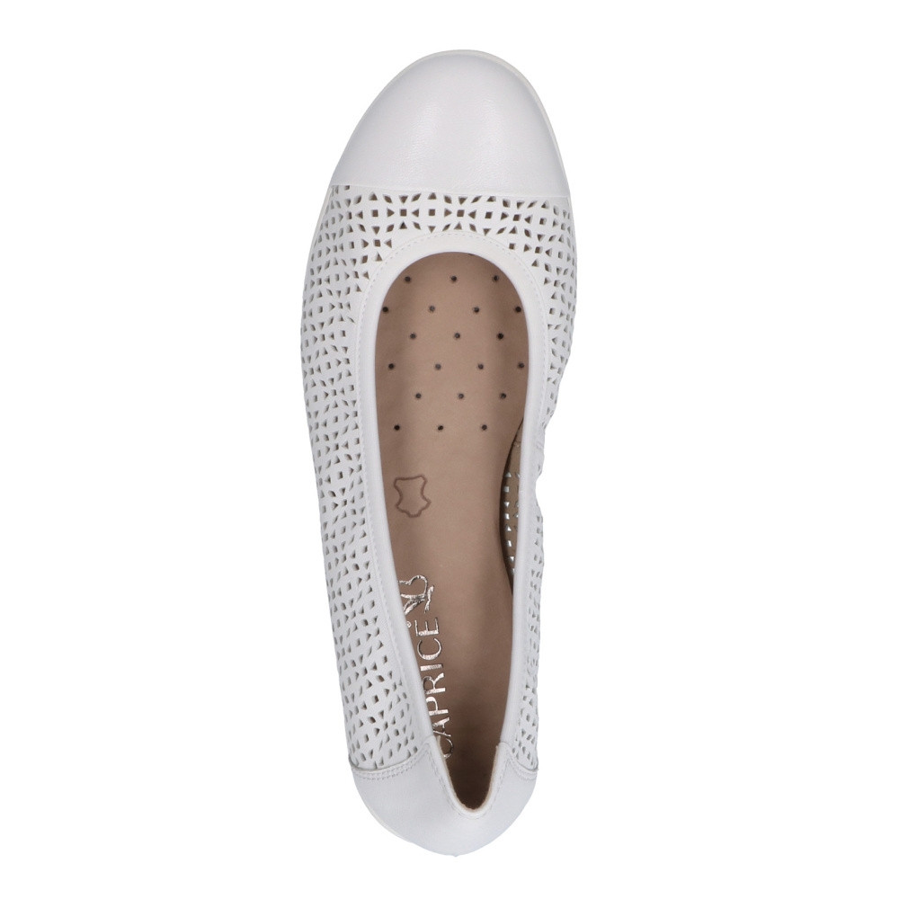detail Dámské baleríny CAPRICE 22151-26-102 bílá S1