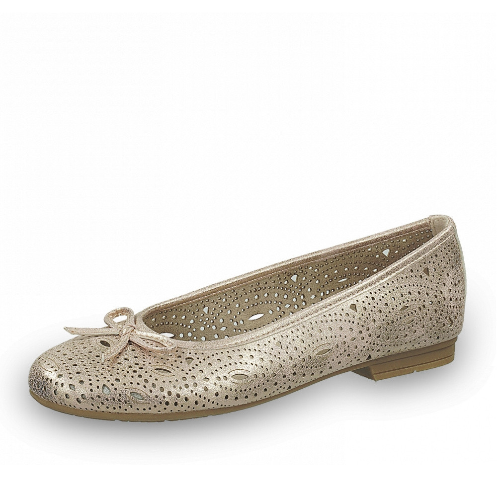 detail Dámské baleríny JANA 22161-26-596 zlatá S1