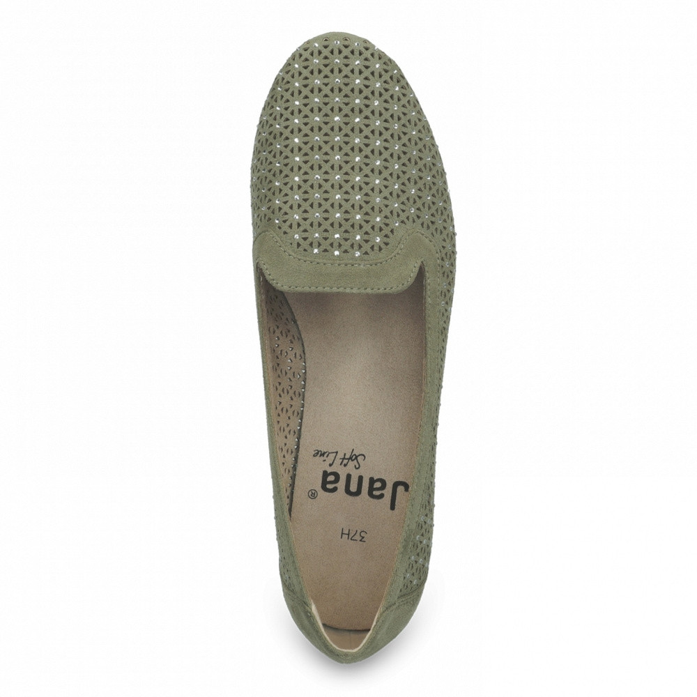 detail Dámské mokasíny JANA 24265-26-727 zelená S1