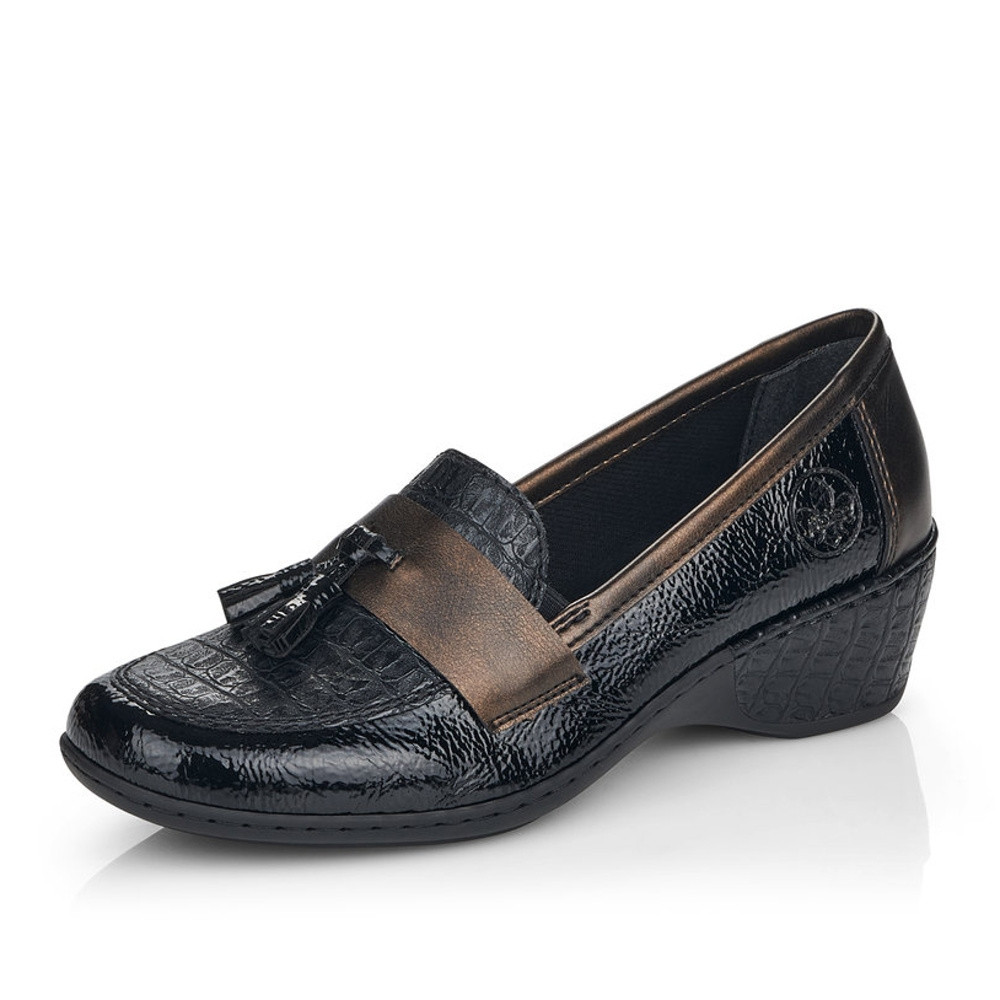 detail Dámské mokasíny RIEKER RIE-10101489-W2 černá