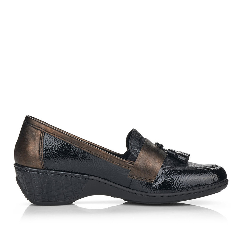 detail Dámské mokasíny RIEKER RIE-10101489-W2 černá