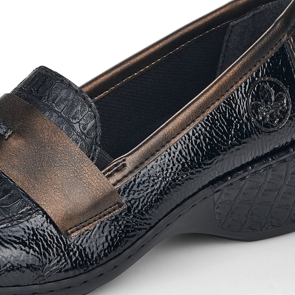 detail Dámské mokasíny RIEKER RIE-10101489-W2 černá