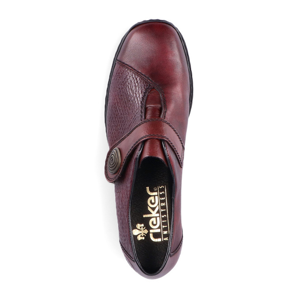 detail Dámské polobotky RIEKER 58370-35 červená W2