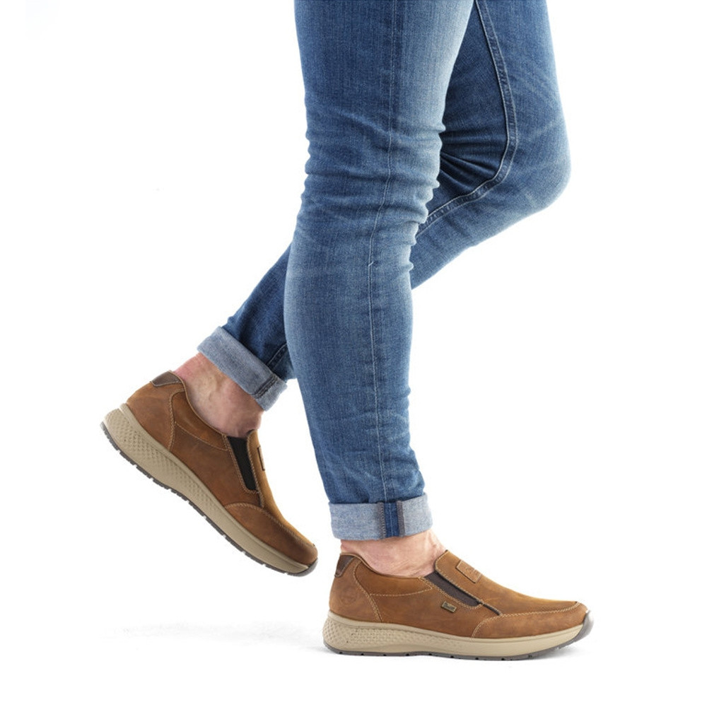 detail Pánské mokasíny RIEKER RIE-10101669-W1 hnědá