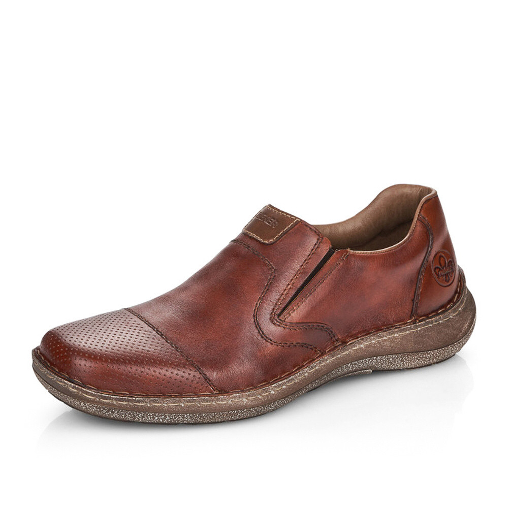 detail Pánské mokasíny RIEKER 03056-24 hnědá S5