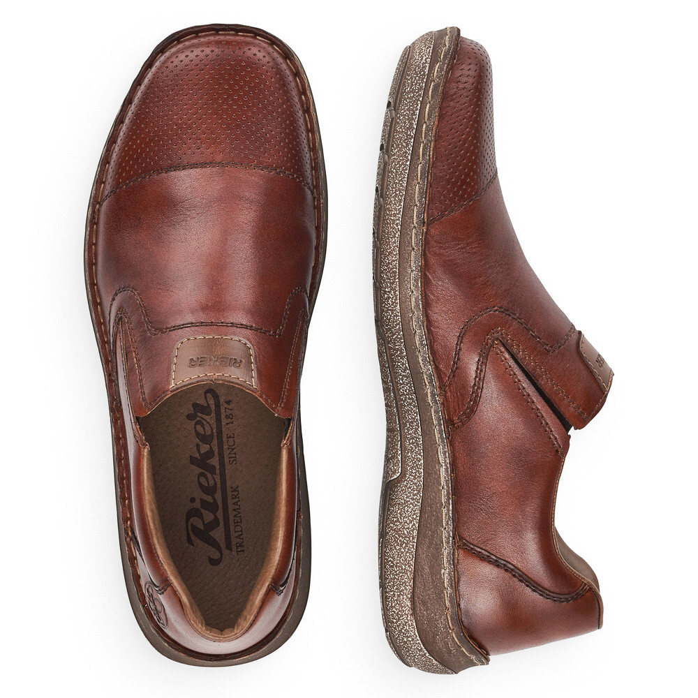 detail Pánské mokasíny RIEKER 03056-24 hnědá S5
