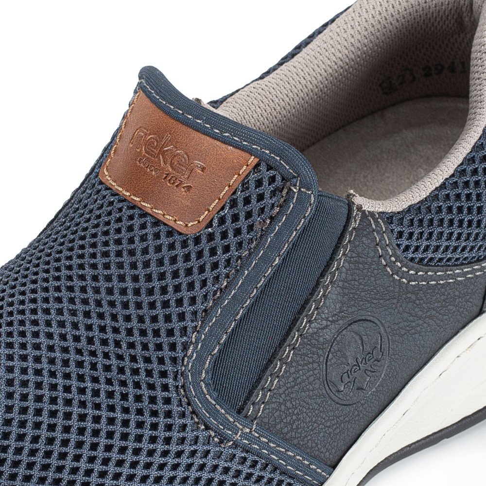 detail Pánské mokasíny RIEKER 14363-14 modrá S5