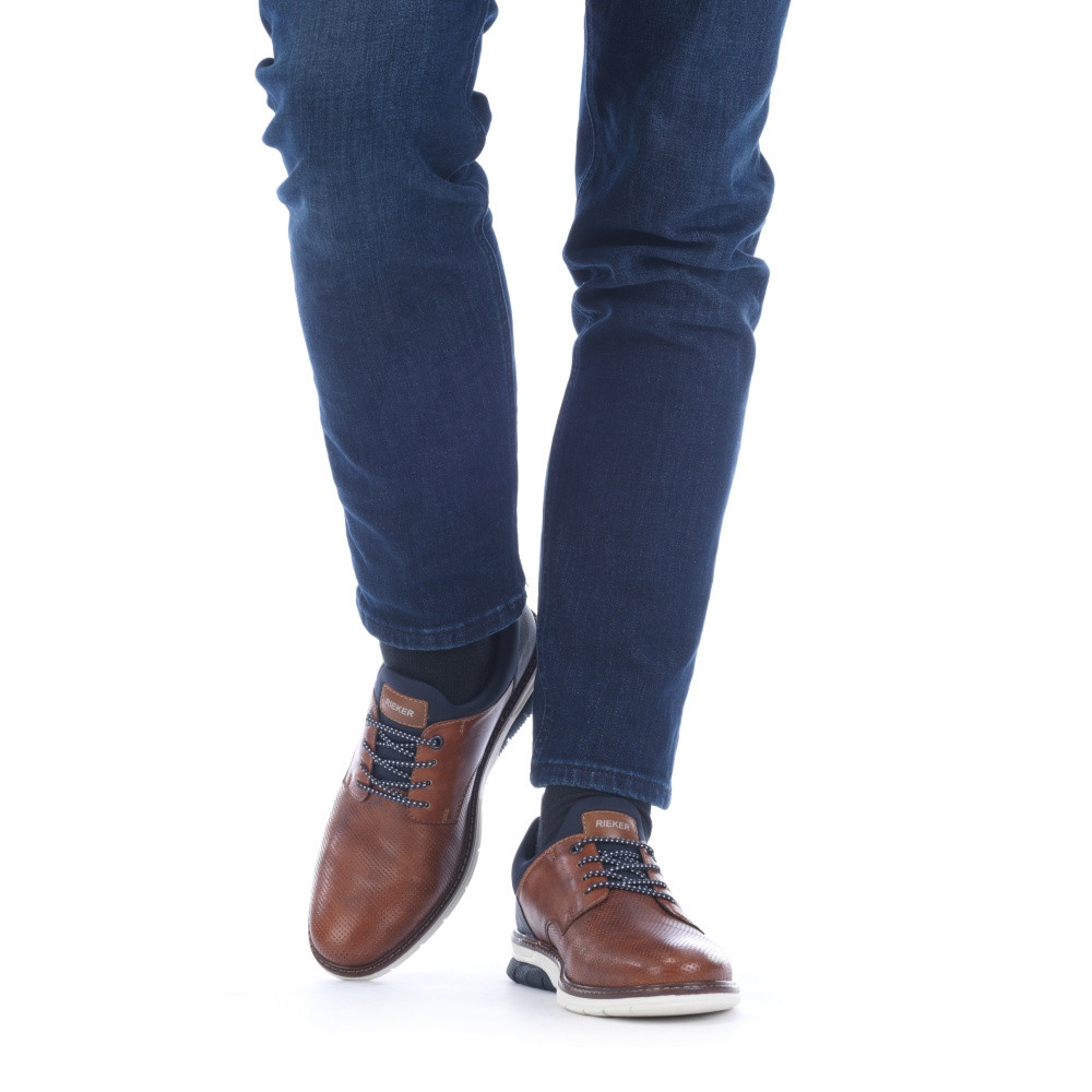 detail Pánské polobotky RIEKER 14450-22 hnědá S5