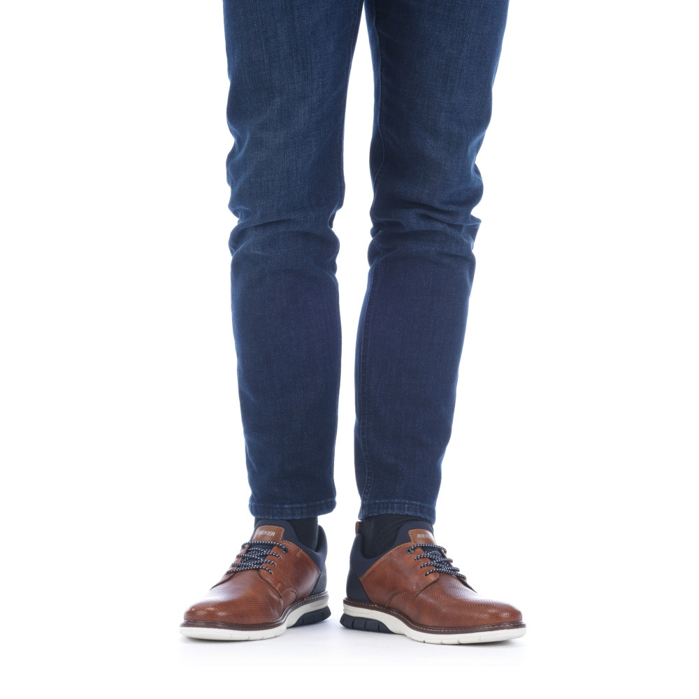 detail Pánské polobotky RIEKER 14450-22 hnědá S5