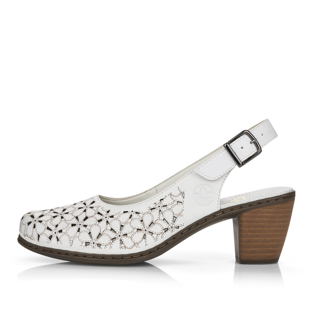 detail Dámské lodičky RIEKER 40981-80 bílá S5