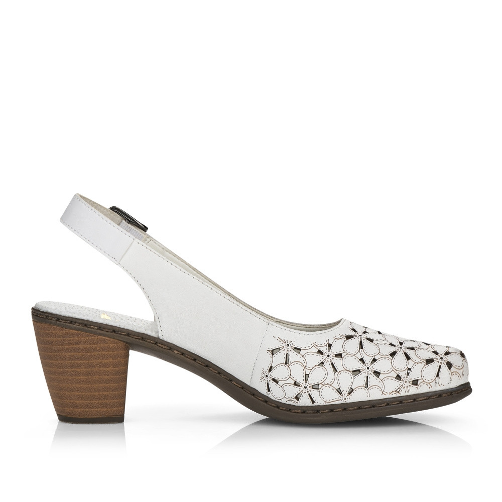 detail Dámské lodičky RIEKER 40981-80 bílá S5