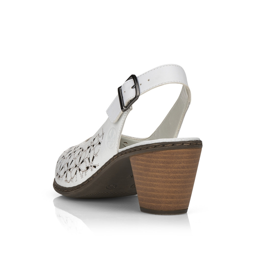 detail Dámské lodičky RIEKER 40981-80 bílá S5