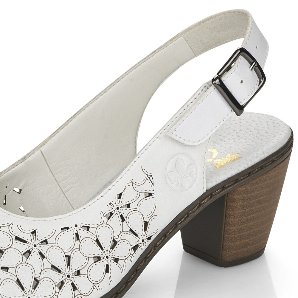 detail Dámské lodičky RIEKER 40981-80 bílá S5