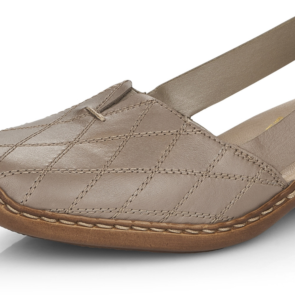 detail Dámské polobotky RIEKER 41321-64 béžová S2