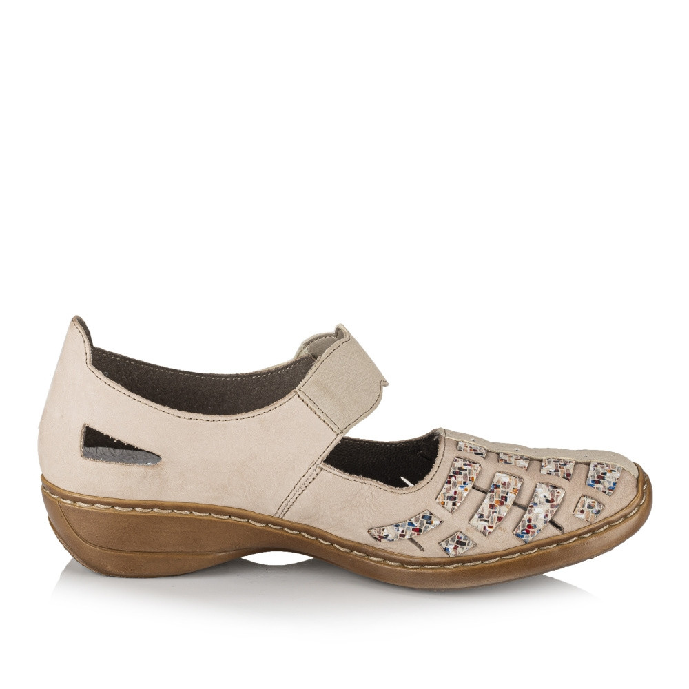 detail Dámské polobotky RIEKER 41369-60 béžová S4