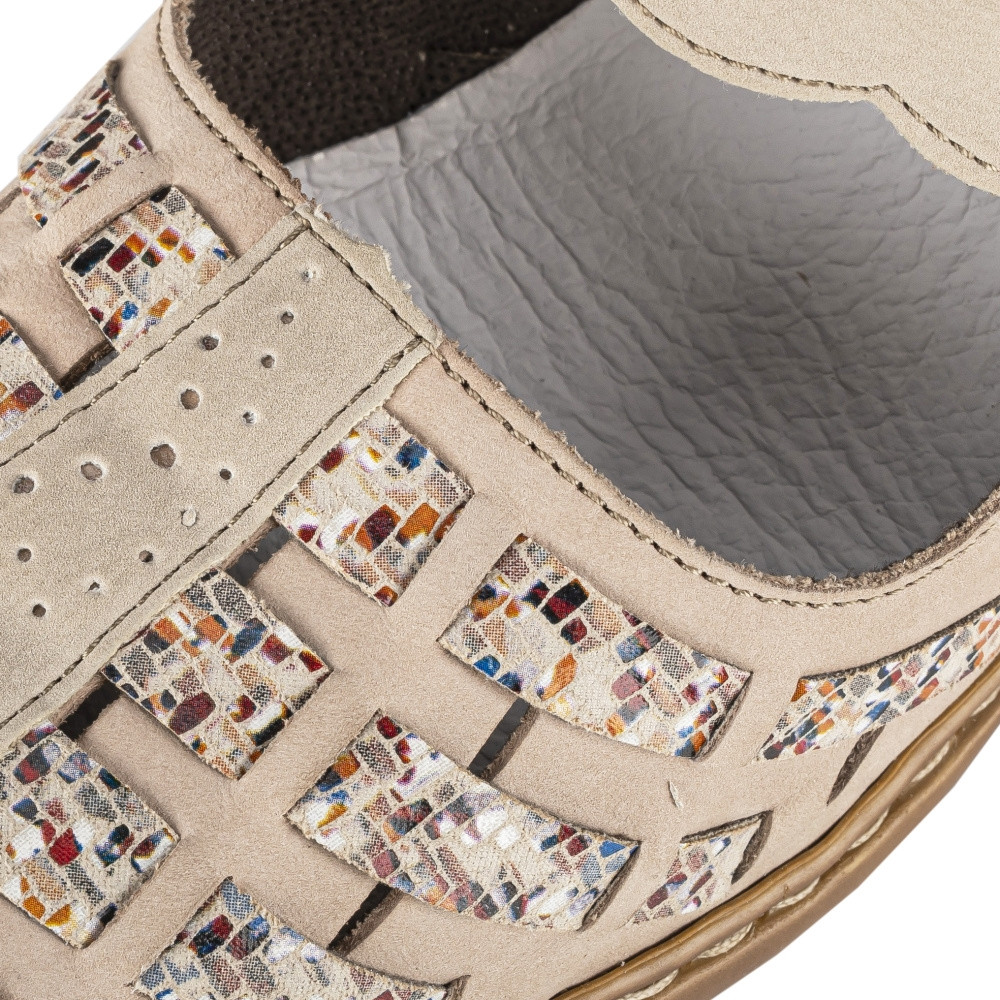 detail Dámské polobotky RIEKER 41369-60 béžová S4