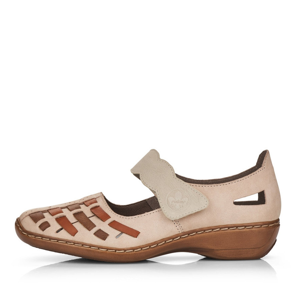 detail Dámské polobotky RIEKER 41369-61 béžová S2