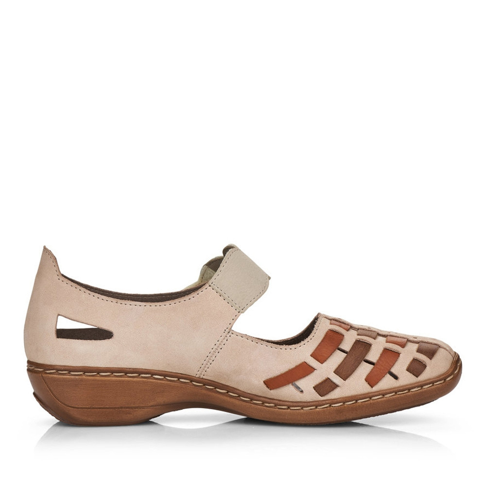 detail Dámské polobotky RIEKER 41369-61 béžová S2