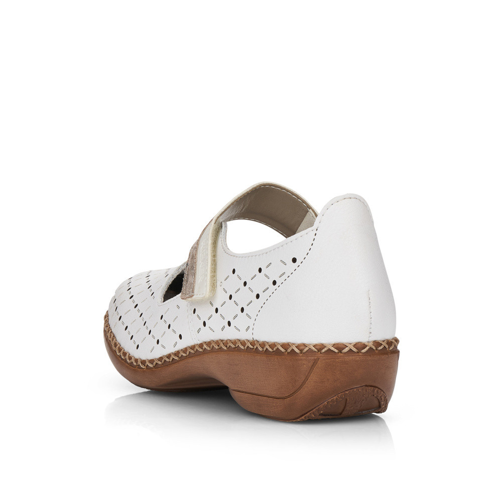 detail Dámské polobotky RIEKER 41389-80 bílá S4