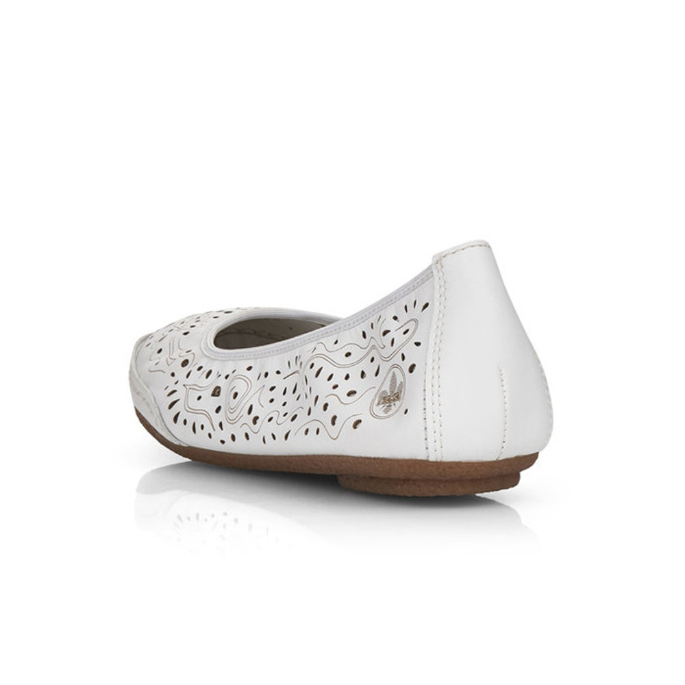 detail Dámské baleríny RIEKER 41460-80 bílá S5