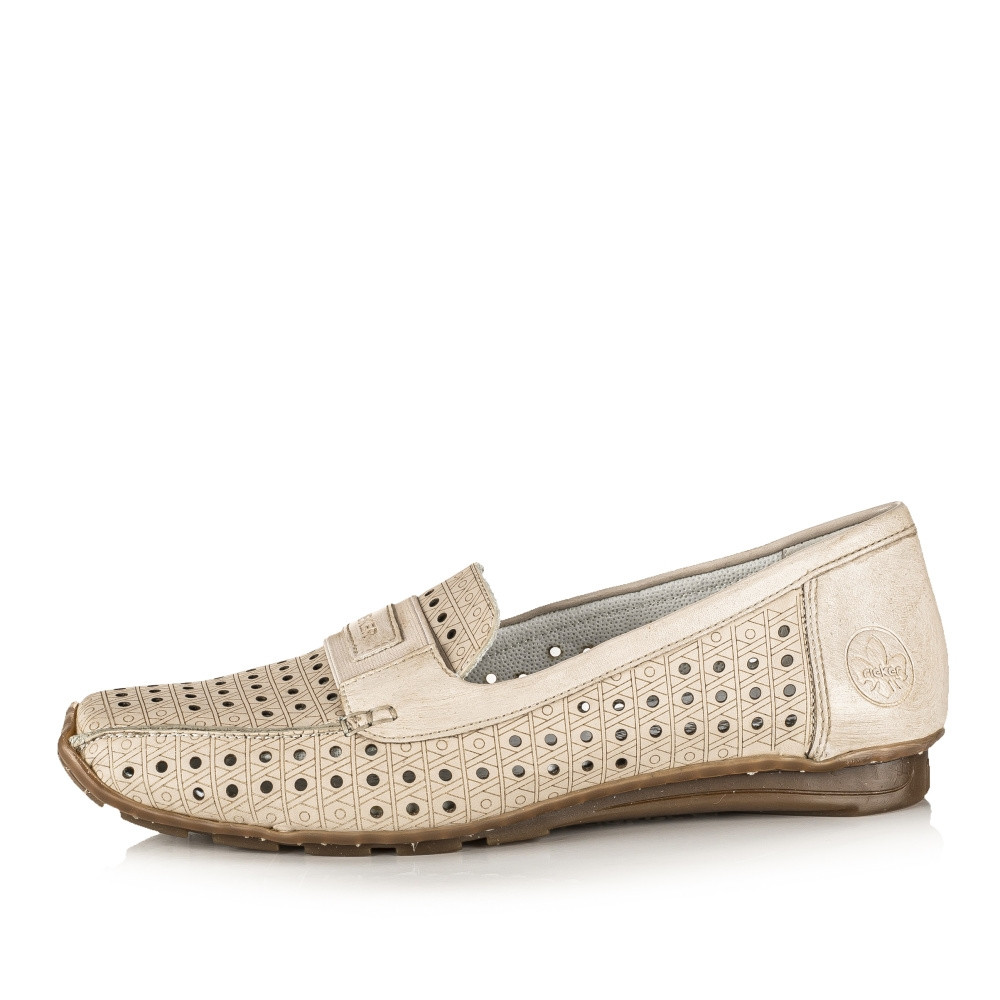 detail Dámské mokasíny RIEKER 43561-60 béžová S2