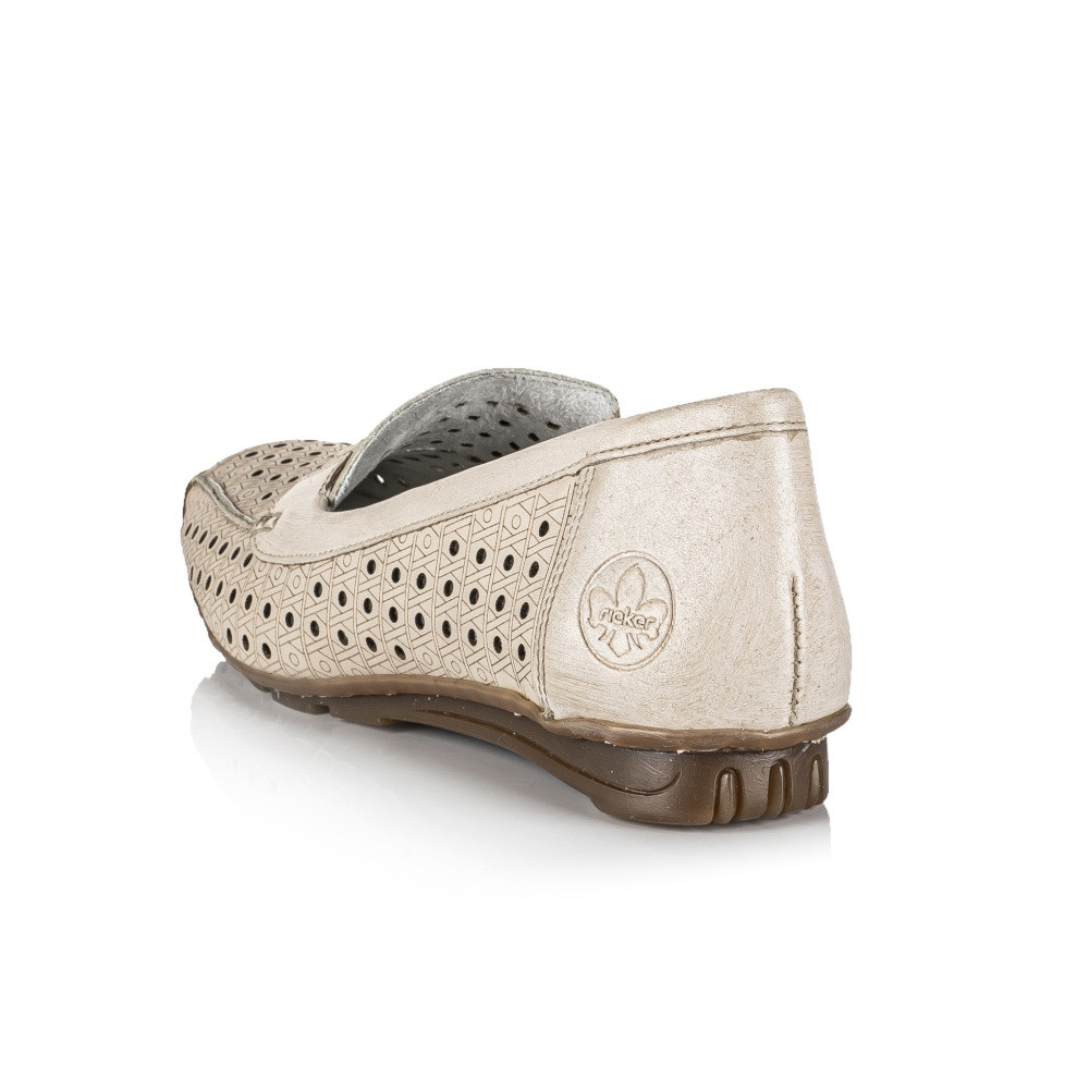 detail Dámské mokasíny RIEKER 43561-60 béžová S2