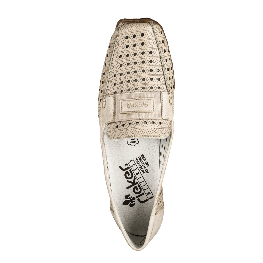 detail Dámské mokasíny RIEKER 43561-60 béžová S2