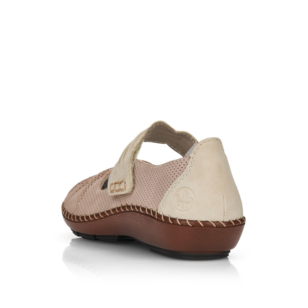 detail Dámské polobotky RIEKER 44873-60 béžová S2