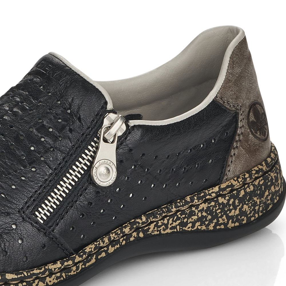 detail Dámské polobotky RIEKER RIE-10101920-S2 černá