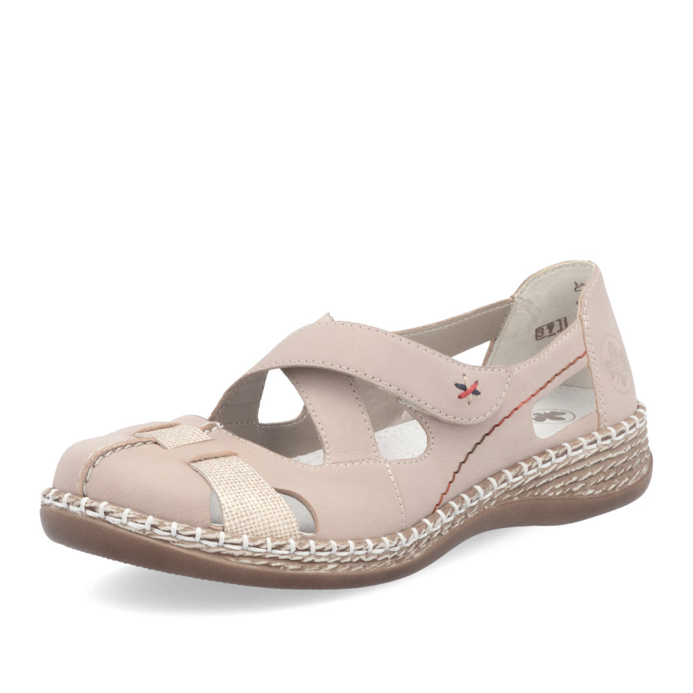 detail Dámské baleríny RIEKER 46451-60   BEIGE   F/S5
