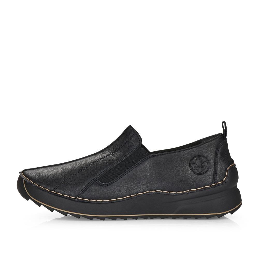 detail Dámské mokasíny RIEKER RIE-10101930-S3 černá