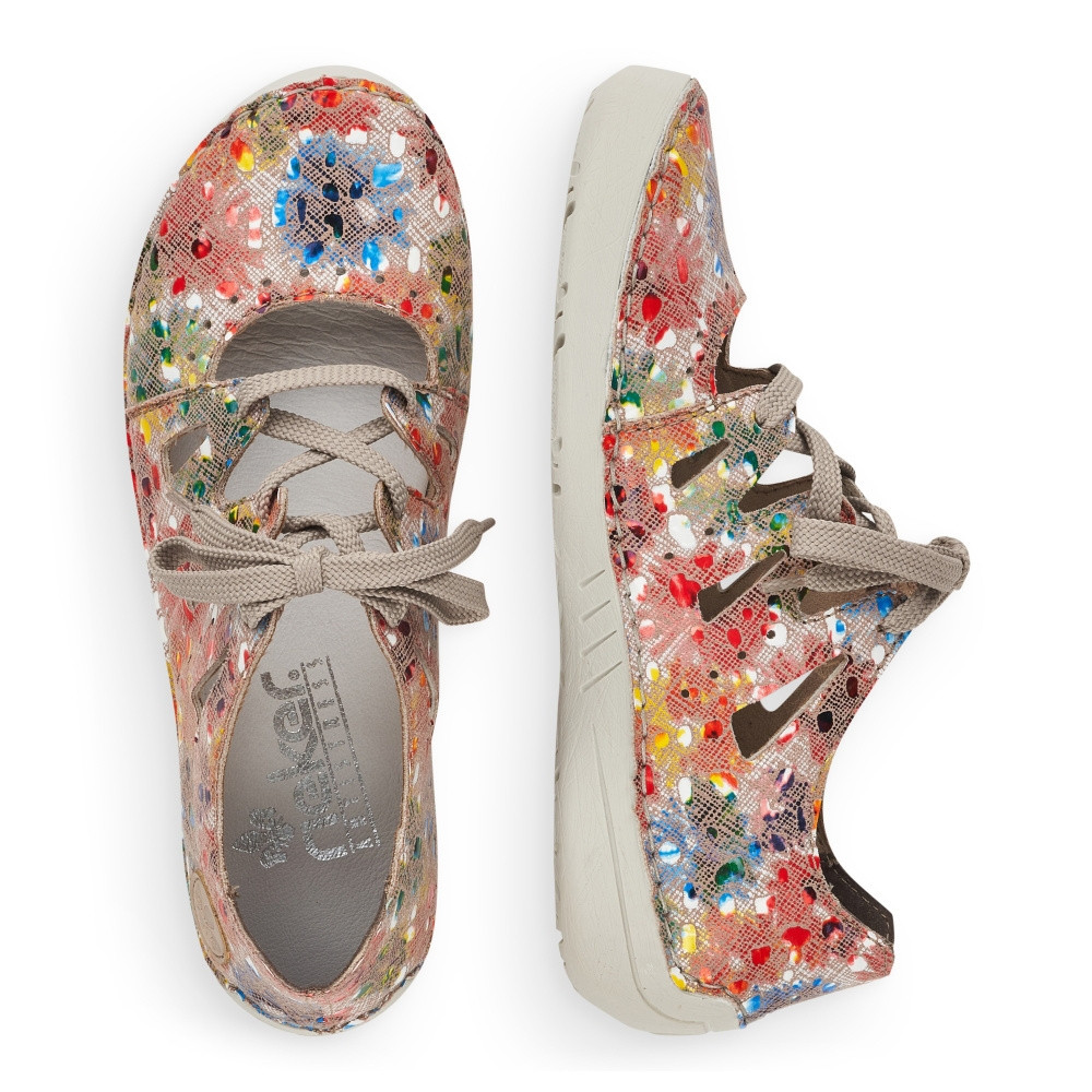 detail Dámské polobotky RIEKER 52519-90 multicolor S2